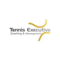 modelo de design de logotipo executivo de tênis, conceito de logotipo em forma de bola de tênis limpo, simples, sofisticado vetor