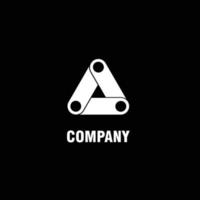 conceito de logotipo triângulo, roupa, rede social, modelo de design de logotipo de empresa de juventude vetor