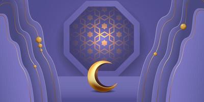 ilustração do projeto do fundo do banner ramadan kareem vetor