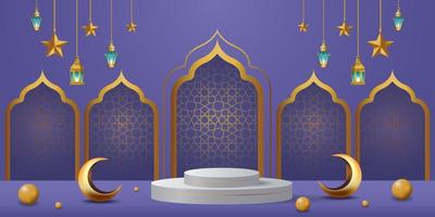 ilustração do projeto do fundo do banner ramadan kareem