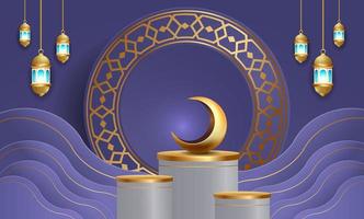 ilustração do projeto do fundo do banner ramadan kareem vetor