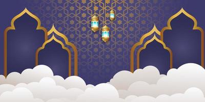 ilustração do projeto do fundo do banner ramadan kareem vetor