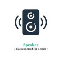 ícone de alto-falante isolado em um fundo branco, símbolo de alto-falante para aplicativos web e móveis. vetor