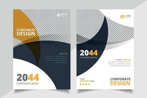 brochura de empresa geométrica colorida criativa ou modelo de layout de folheto, design de modelo de capa de relatório anual vetor