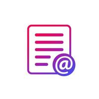ícone de lista de e-mail para web e aplicativos vetor