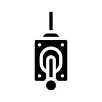 sinal de ilustração vetorial de ícone de glifo de alavanca de controle vetor
