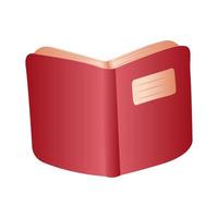 capa vermelha gradiente dos desenhos animados abriu o elemento isolado do vetor do livro