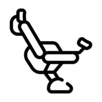 sinal de ilustração vetorial de ícone de linha de cadeira ginecológica vetor