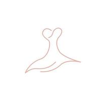 linha feminina vestido design de logotipo minimalista vetor gráfico símbolo ícone ilustração ideia criativa