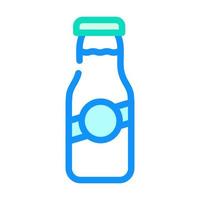 ilustração em vetor ícone de cor de garrafa de leite plana