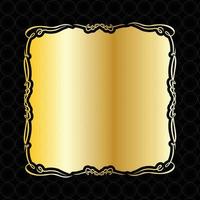banner rótulo ouro luxo real antigo vintage menu placa placa fronteira vitoriana detalhada vetor