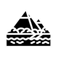 ilustração em vetor ícone glifo do rio nilo