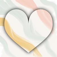 cartão de fundo de amor. ilustração 2D. moldura em forma de coração. sentimentos e ocasião de celebração. vetor