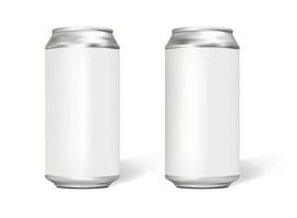 conjunto realista de modelo de malha de ilustração de maquete de lata para bebida bebida gelada suco de cerveja líquido metálico apresentação de identidade de marca de apresentação de marca vitrine de produtos de marca vetor