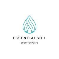 óleo essencial ou modelo de logotipo natural de óleo de gota vetor