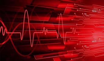 ilustração de fundo de tecnologia de internet de alta velocidade azul abstrato. coração de pulso. ekg. eletrocardiograma vetor