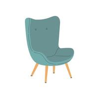 cadeira em ilustração vetorial de design plano de estilo escandinavo vetor