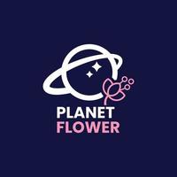 logotipo da flor do planeta vetor