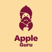 logotipo do guru da maçã vetor