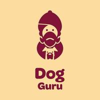 logotipo do guru do cão vetor