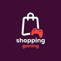 logotipo de jogos de compras vetor