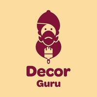 logotipo do guru da decoração vetor