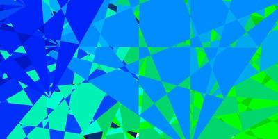 pano de fundo vector azul e verde claro com formas caóticas.