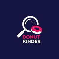 encontrar o logotipo do donut vetor