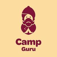 logotipo do guru do acampamento vetor