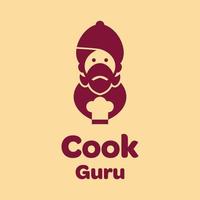 logotipo do guru do cozinheiro vetor