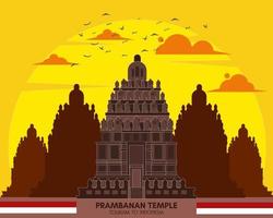 templo prabanan indonésia vetor