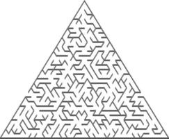 textura do vetor com um labirinto 3d triangular cinza, jogo.