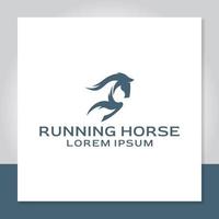 vetor de design de logotipo de corrida de cavalo, velocidade, salto, corrida.