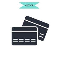 ícones de pagamento símbolo elementos vetoriais para infográfico web vetor