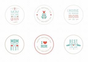 Mother's Day Badges Vector Pack