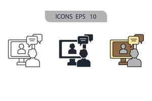 ícones de oficina simbolizam elementos vetoriais para infográfico web vetor