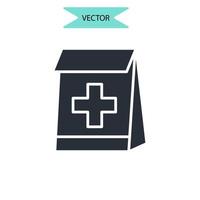 ícones de saco de farmácia símbolo elementos vetoriais para web infográfico vetor