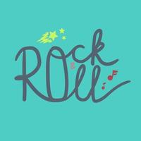 letras de rock and roll vetor