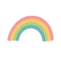 ilustração vetorial bebê arco-íris. arco-íris moderno de berçário desenhado à mão vetor