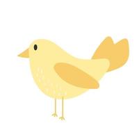 animal de pássaro bonito - vetor de desenho animado em estilo simples desenhado à mão em branco
