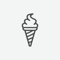 ícone de vetor de sorvete. design de vetor de ícone de sorvete isolado