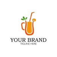 design de logotipo de suco de laranja