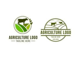 modelo de design de logotipo de agricultura. vetor