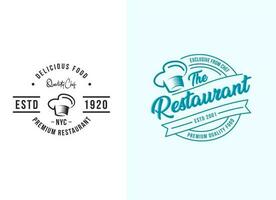 chef moderno e modelo de design de logotipo de restaurante de cozinha vetor