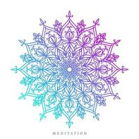 mandalas isoladas vetor de cores na moda para web ou elemento de impressão, capa, livro de colorir, ornamento de design, decoração de quarto aumenta a energia positiva