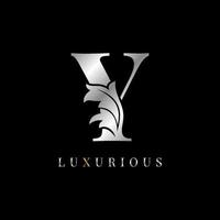 luxuosa letra y vintage decoração floral vitória marca boutique logotipo spa salão de beleza maquiagem artista elemento de design de identidade casa de campo inicial designer de vestido de noiva vetor