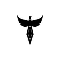 ilustração do logotipo do pássaro vetor