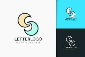 estilo linear de design de logotipo de letra s vetor