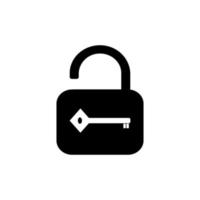 imagem de ilustração de design de logotipo de vetor de ícone de cadeado