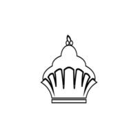 imagem de ilustração de design de logotipo de ícone de bolo vetor